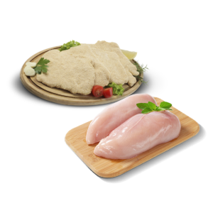2 KG MILANESAS DE PECHUGA + 2 KG PECHUGA S/HUESO