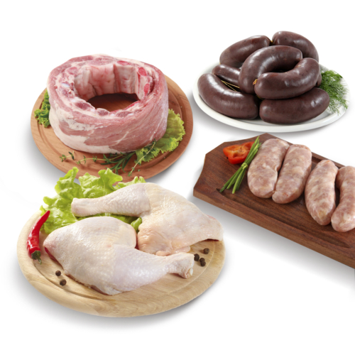 2Kg Pata Muslo + 2Kg Pechito de Cerdo + 1Kg Morcilla + 1Kg Chorizo de Cerdo